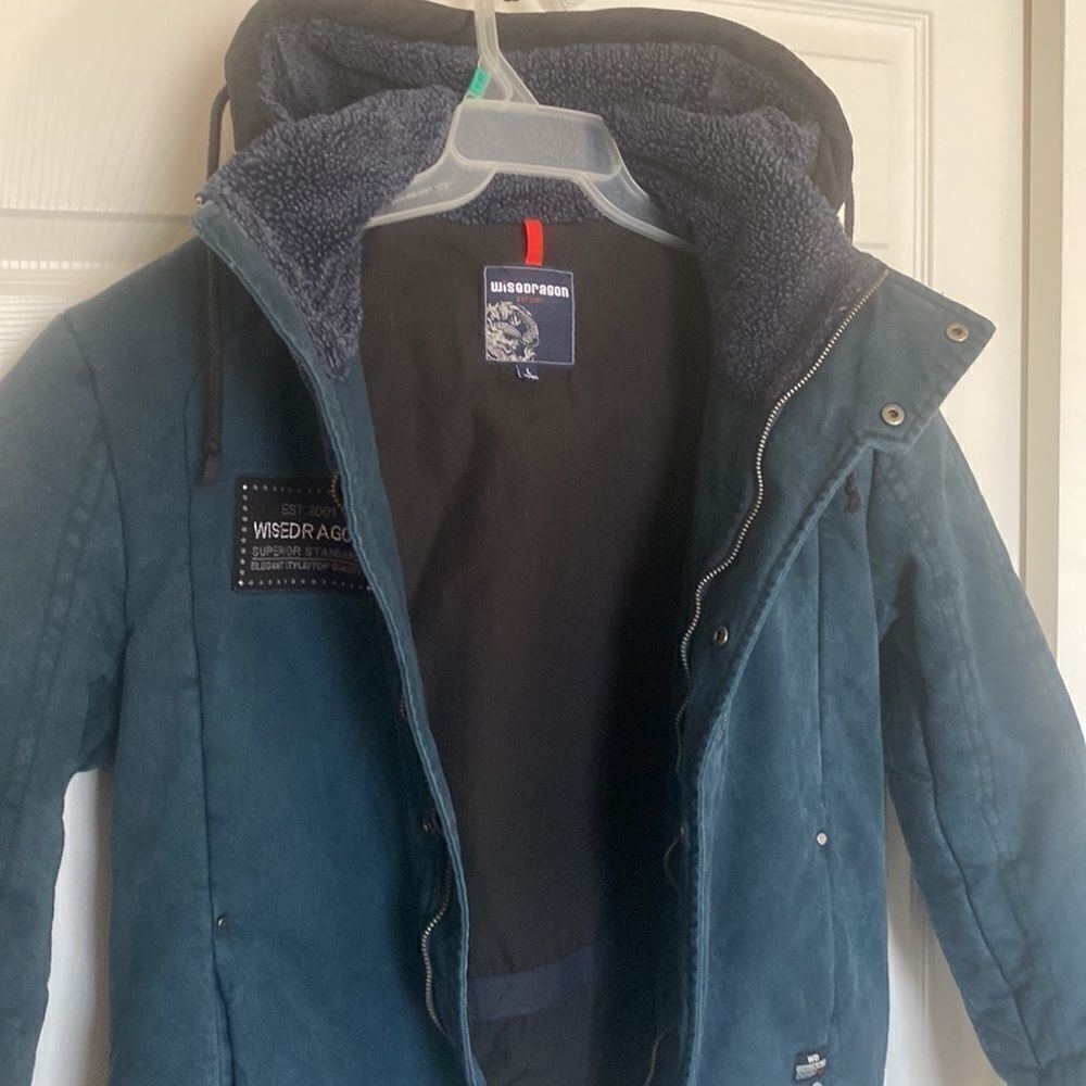 WISEDRAGON Men’s Heavy Duty Hooded Jacket Size L - Picture 3 of 11